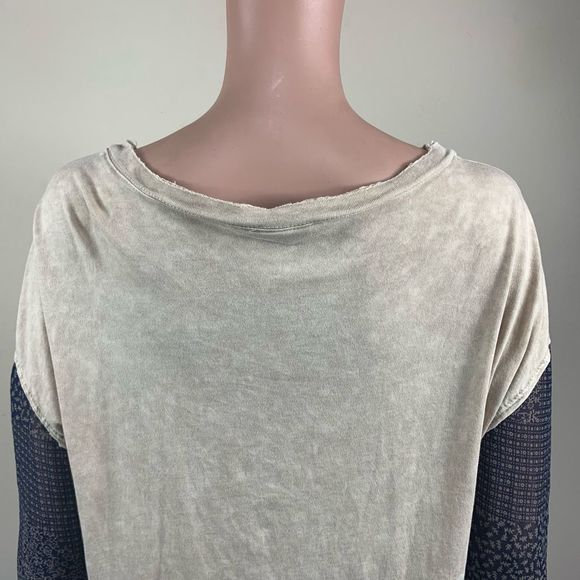 BKE women’s Sz large tan scoop neck cotton stretchy long sleeve tee shirt - Picture 6 of 13